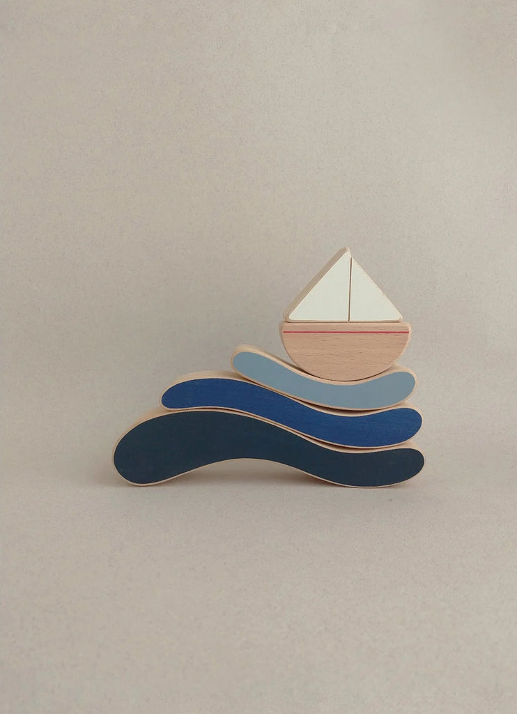 THE WANDERING WORKSHOP Boat & Waves Stacking Toy