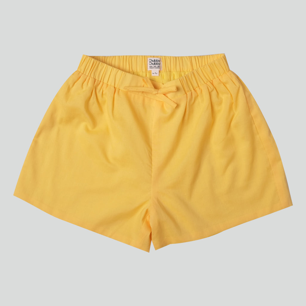 Chubby Chubby Girl's Sunshine Yellow Shorts