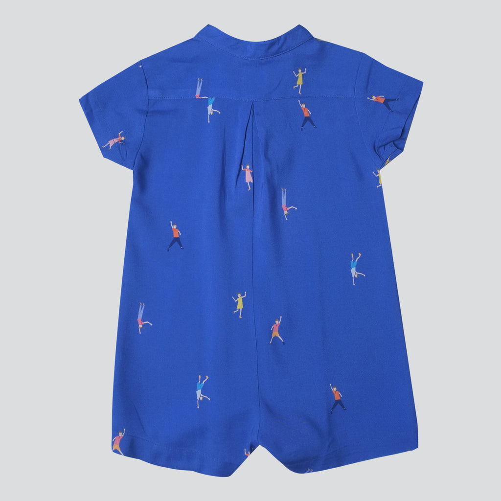 Chubby Chubby Navy Let's Dance Romper