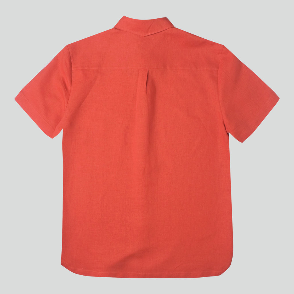 Chubby Chubby Men's Linen Shirt - Orange